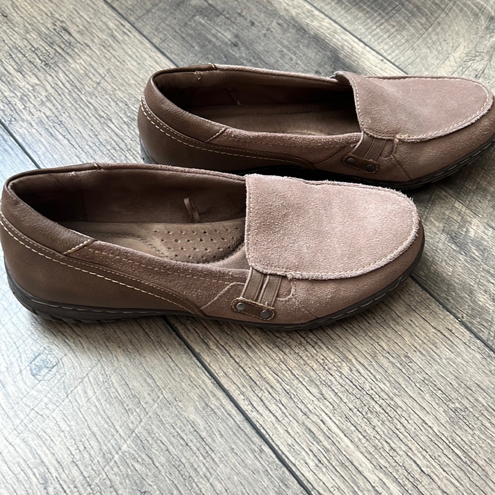 Natural Soul by Naturalizer Suede Loafers with Leather Size 9